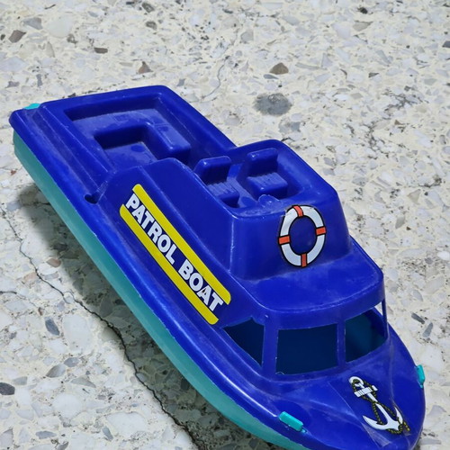 Plastic toy boat used