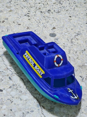 Plastic toy boat used