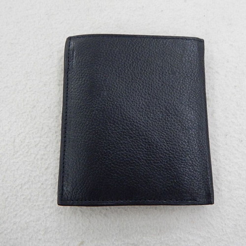 Leather wallet, unused, with compartments for bills, coins, cards, and documents