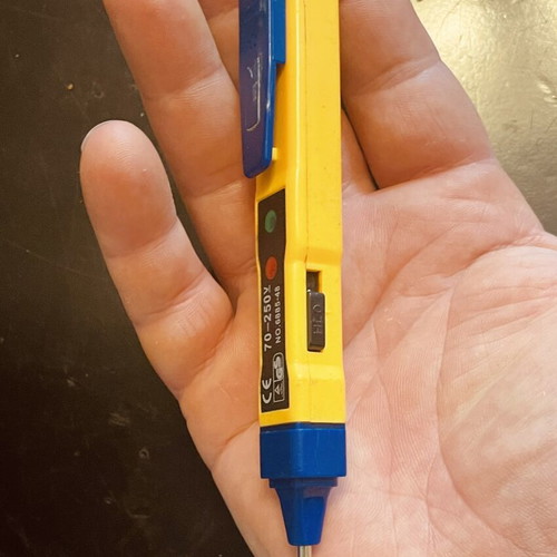 Current and Inductive Tester used with buzzer and distance measurement