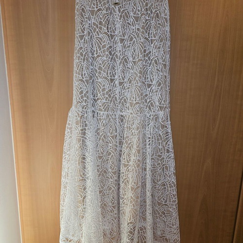 Lynne maxi skirt set with crop top like new, broderie style