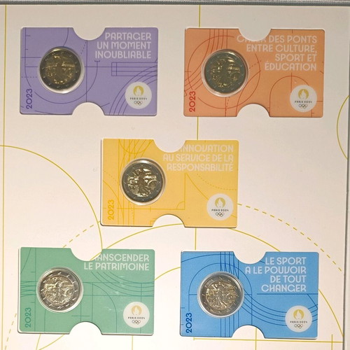 Olympic Games France Coincards Complete Set 2021-2024, new
