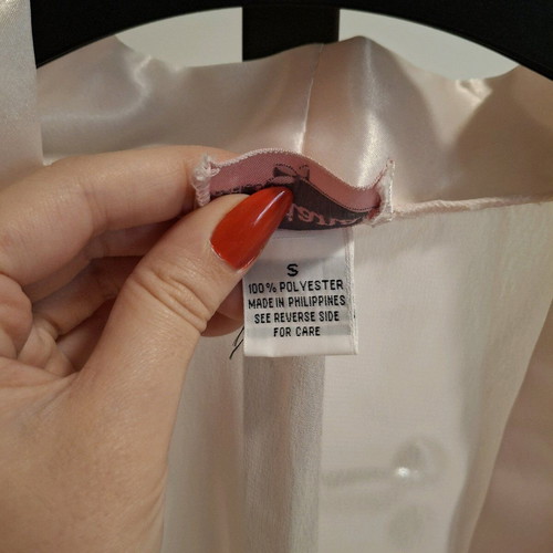 Nightgown transparent with embroidery like new, beige and pink, size S