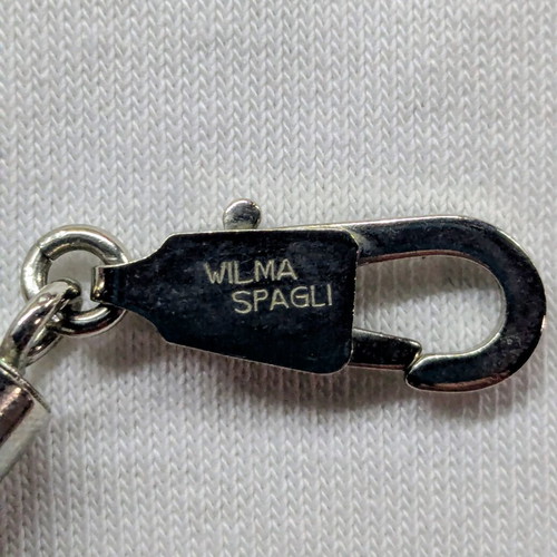Wilma Spagli Vintage 80s Leather Choker 52cm, like new