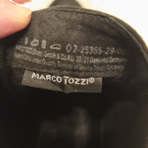 Marco Tozzi black ankle boots like new, size 41-42