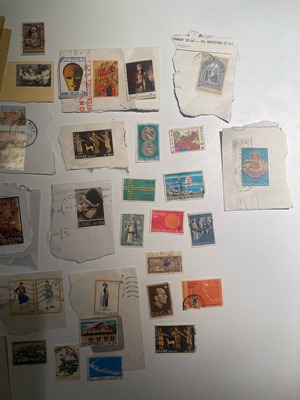 Greek stamp collection used, about 340 pieces