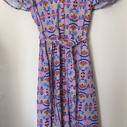 Acherounes Maxi Dress like new, multicolor column mauve print