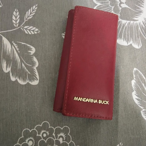 Mandarina Duck key case new, leather burgundy