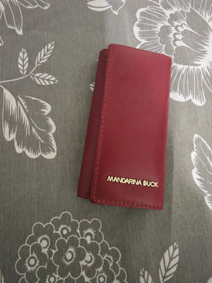 Mandarina Duck key case new, leather burgundy
