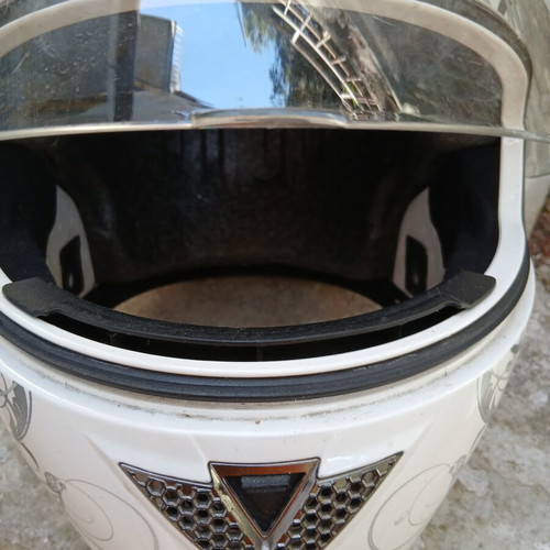 Nolan motorcycle helmet used, missing inner padding