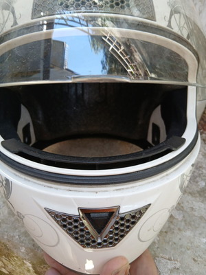 Nolan motorcycle helmet used, missing inner padding