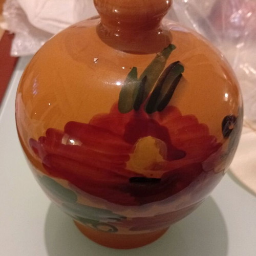 Ceramic piggy bank vase new with hand-painted design