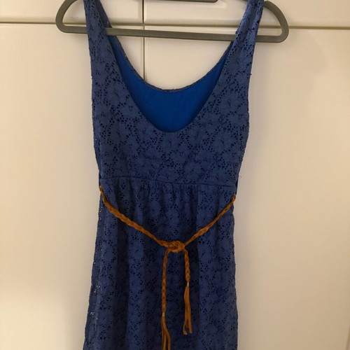 Dress with lace like new, blue, size S