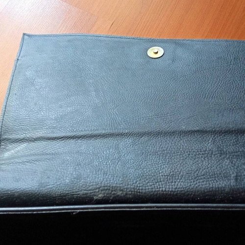 Vintage black handbag, missing shoulder strap