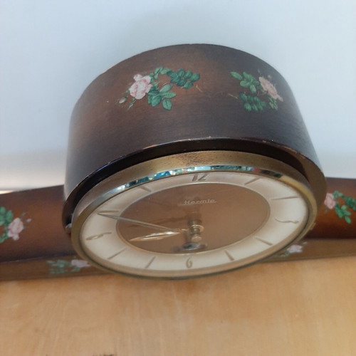 Hermle Vintage Mantel Clock Wooden, Like New, 1950s West Germany