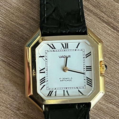 VADUR Vintage Women's Mechanical Watch NOS, White and Gold