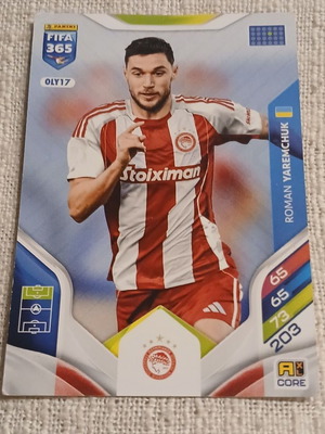 Panini FIFA 365 Ολυμπιακός Ρομάν Γιαρεμτσούκ αυτοκόλλητο