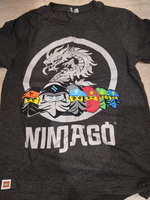 Lego Ninjago Kids T-shirt like new, size 128 cm, grey
