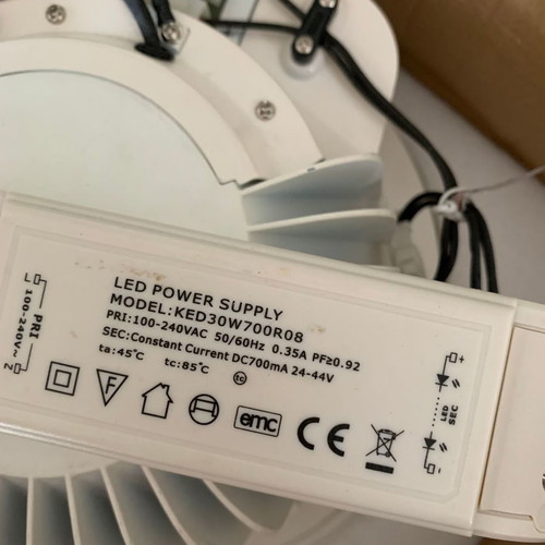 SMD LED recessed spot 23W new, 6000 Kelvin, dimmable