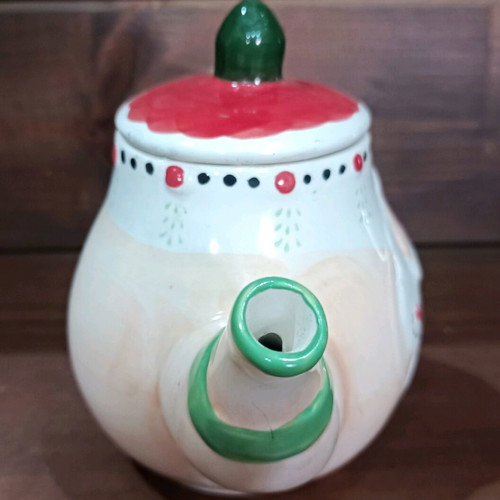 Vintage Christmas teapots set of 2, new