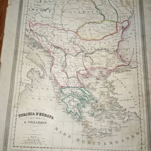 Collectible map 1864 TURCHIA D'EUROPA used