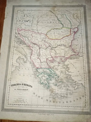 Collectible map 1864 TURCHIA D'EUROPA used