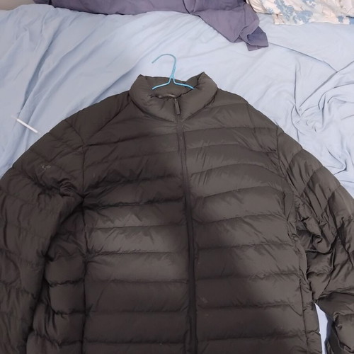 Down feather puffer jacket Uniqlo like new, green XXL