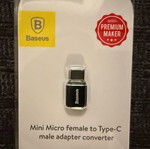 Baseus Mini USB-C Male to Micro USB Female Adapter New