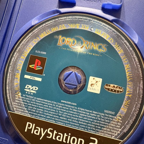 Lord of the Rings The Fellowship of the Ring PS2 game used, scratched disc