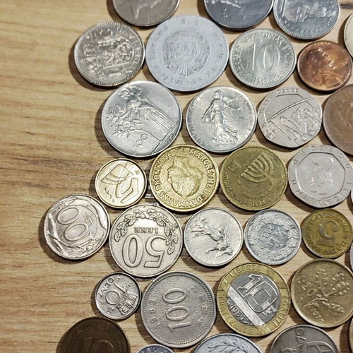 Lot of 42 foreign coins used from around the world