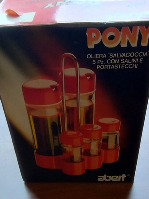 Pony Salvagoccia Oil and Salt Set new, 5 pieces