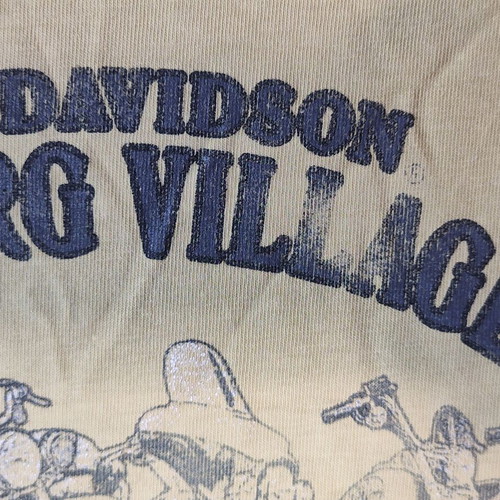 Harley-Davidson T-shirt used, men's size M/L, vintage mustard color