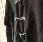 Black jacket-coat size large like new