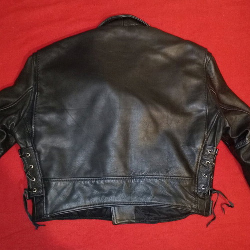 Nicce London Leather cropped leather jacket new, size Large, black
