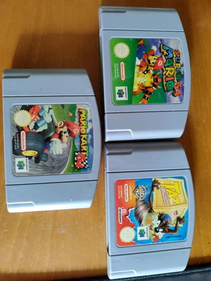 Mario Kart 64, Super Mario 64, Taz παιχνίδια μεταχειρισμένα, σετ 3