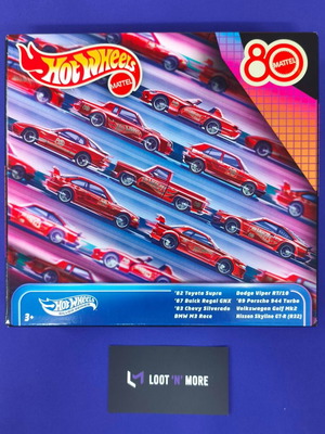 Hot Wheels Mattel 80-та годишнина комплект от 8 мини коли