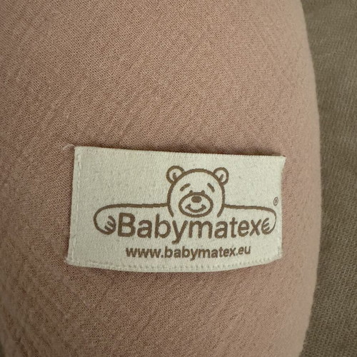 Nursing pillow pink, like new, cotton cover, silicone fiber filling