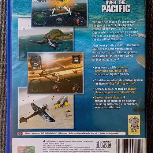 WWII: Battle Over The Pacific PS2 used, complete