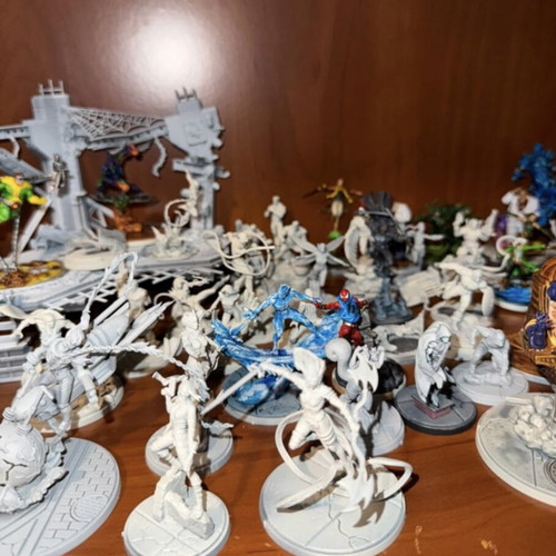 Marvel Crisis Protocol collection used, painted figures and terrain set