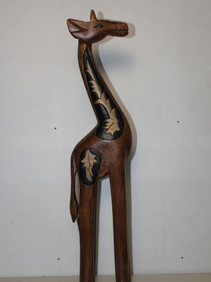 Wooden giraffe large used with carvings