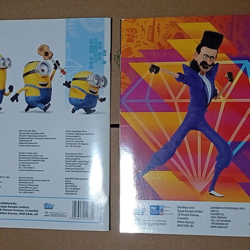 Topps Minions and Despicable Me 3 Sticker Albums like new, set of 2
