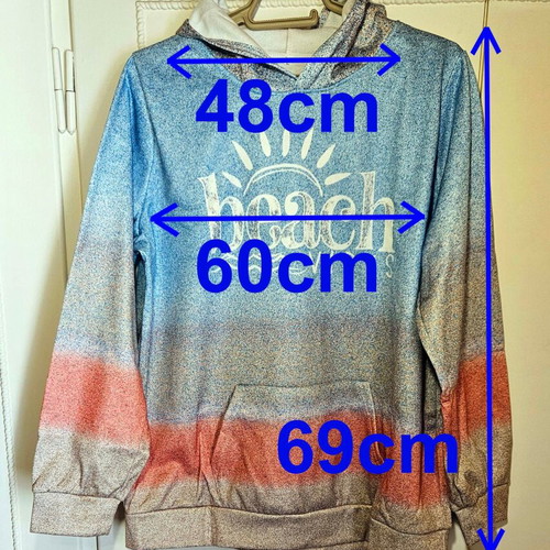 Beach Vibes sweatshirt multicolor size L like new
