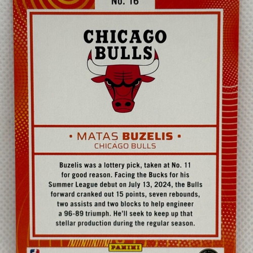 2024-25 Panini NBA Hoops We Got Next Matas Buzelis Chicago Bulls card near mint