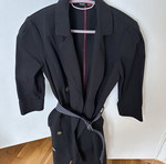 Toi&Moi trench coat jacket with double buttons, black, size S