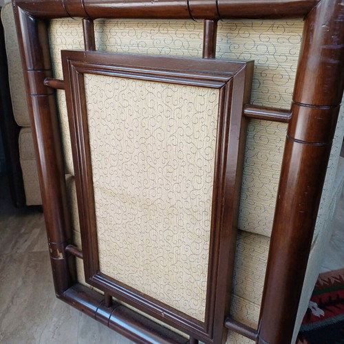 Armchair like new with African bamboo backrest