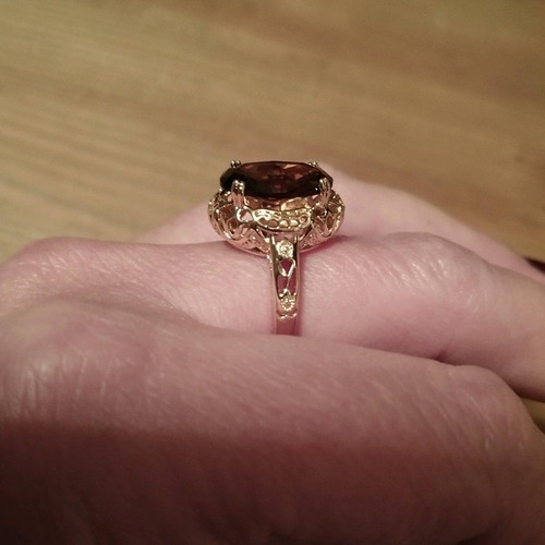 Ring with honey stone No 9 unused