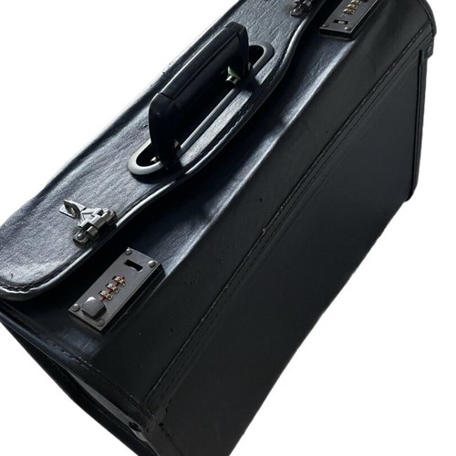 Medical bag used, black, height 33 cm, width 48 cm