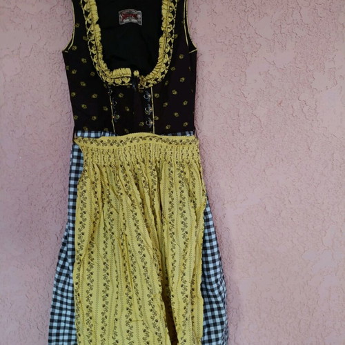 Traditional dress new, yellow, size XS