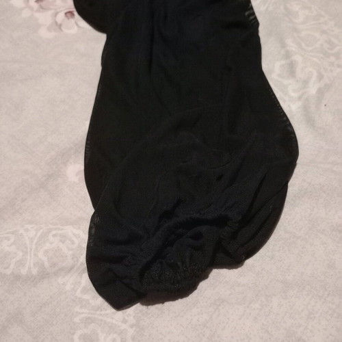 Black fitted dress with ruching and transparent sleeves like new
