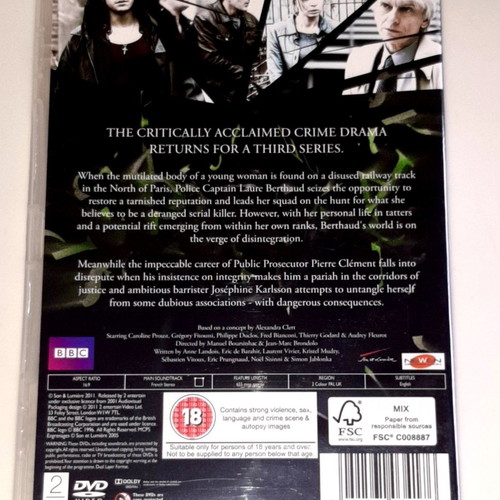 Spiral Engrenages DVD used, crime series with English subtitles